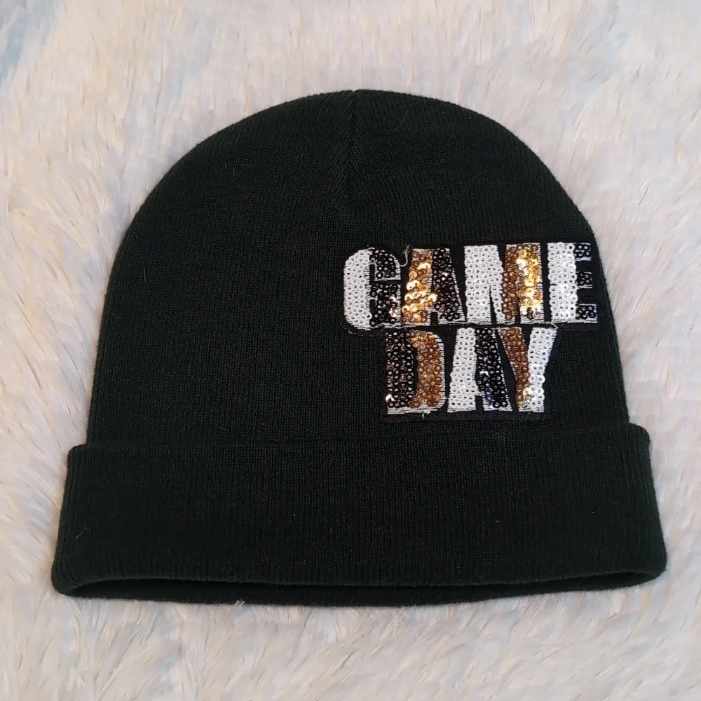 Green Bay Packer Winter Beanie Hat GAME DAY Sequins - Draft Ready